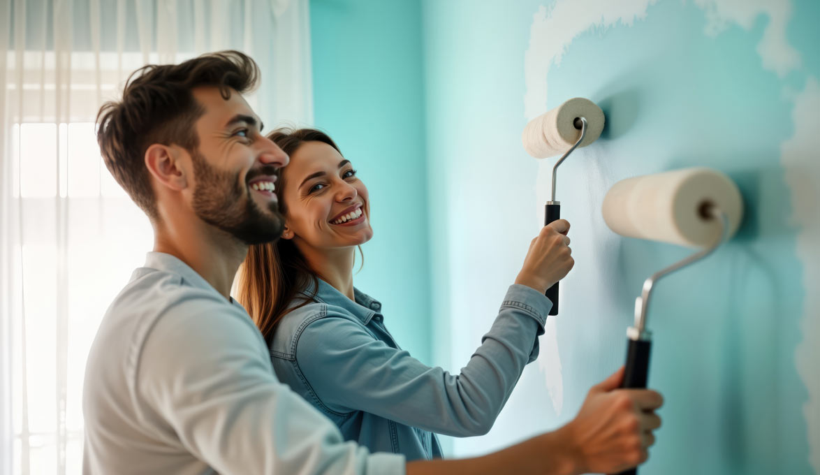 Couple_Painting_walls_Blue