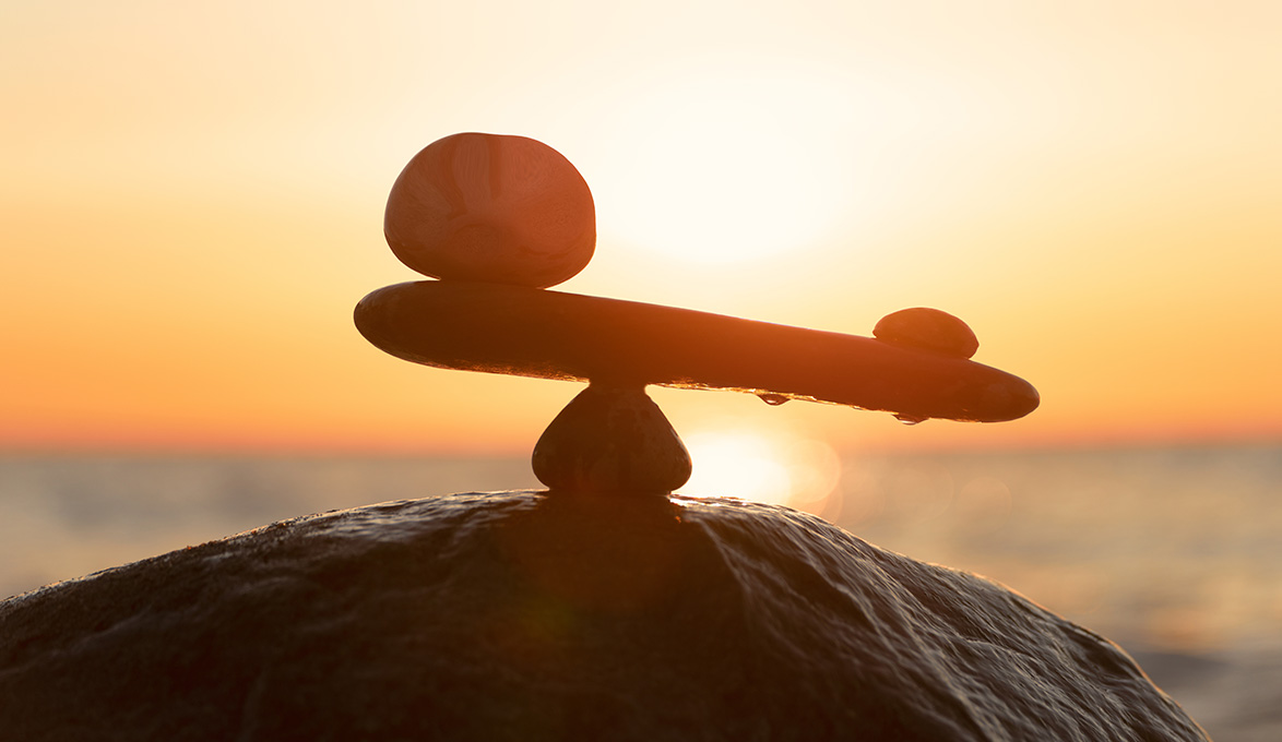 Stones balancing on each other