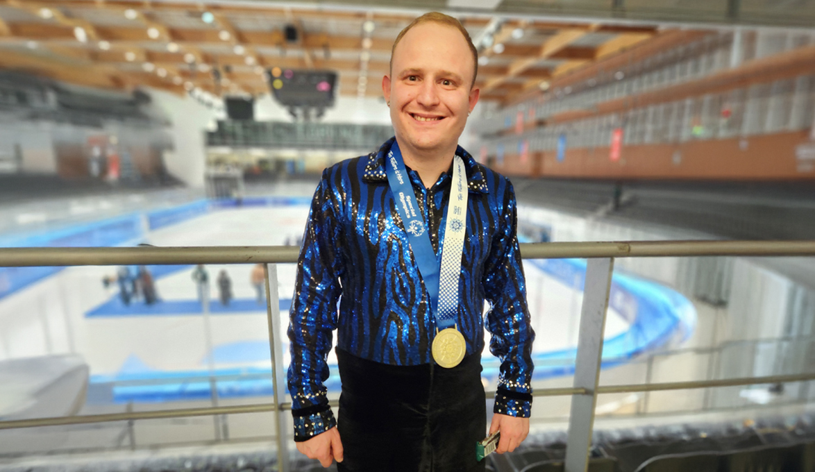 Cody Wheatley, Special Olympics gold winning medalist in singles figure skating during the 2025 World Winter Games in Turin, Italy