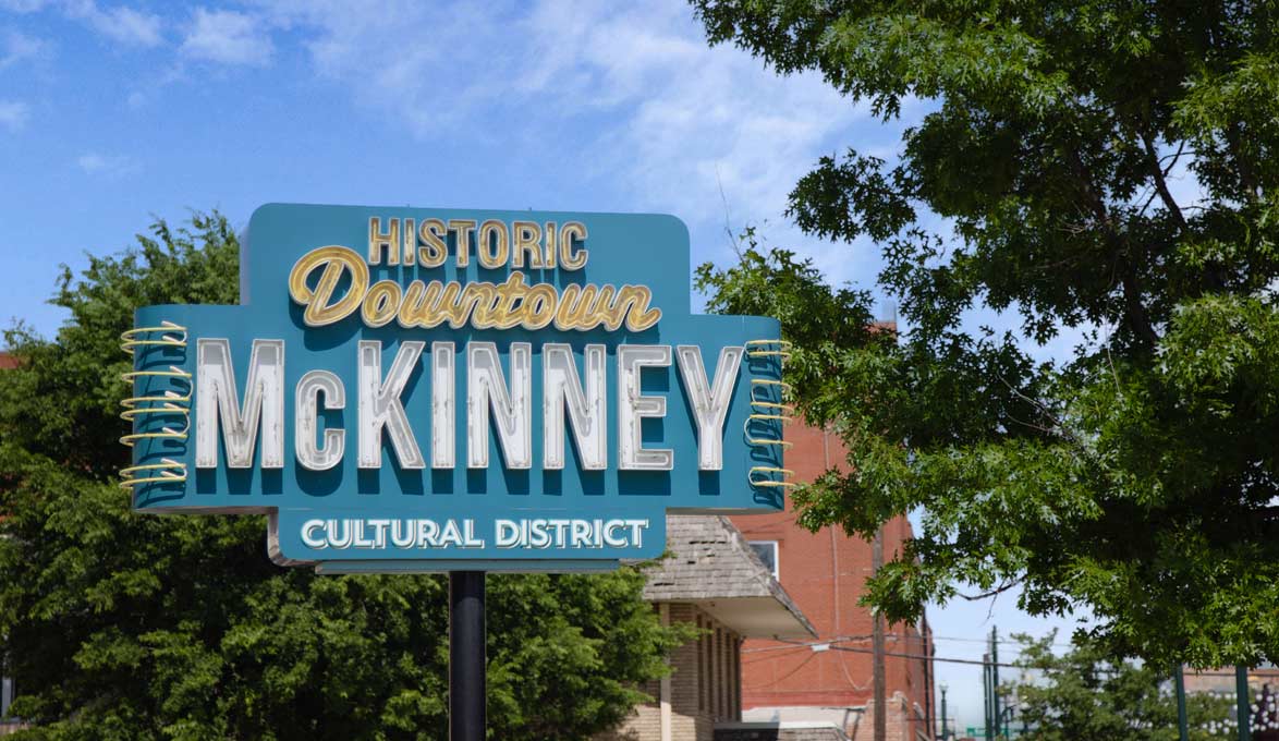 Sign for Historic Downtown McKinney