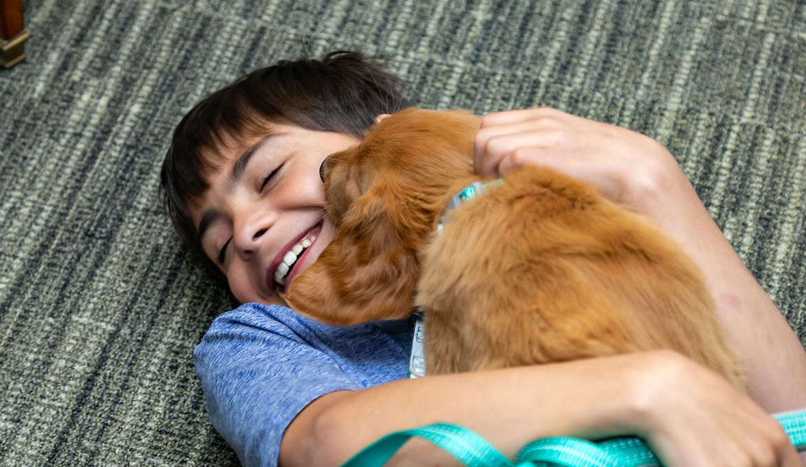 Ray receiving his Wish gift from SouthState