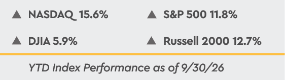 YTD Index performance