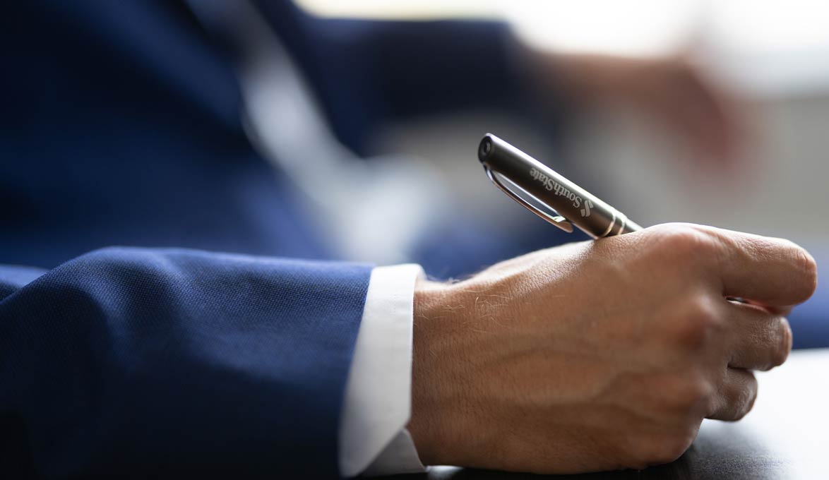 SouthState Banker's Thumb Writing Document
