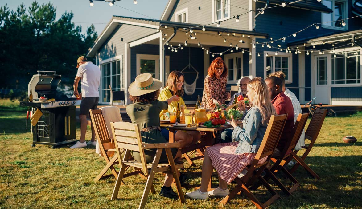 festive backyard gathering