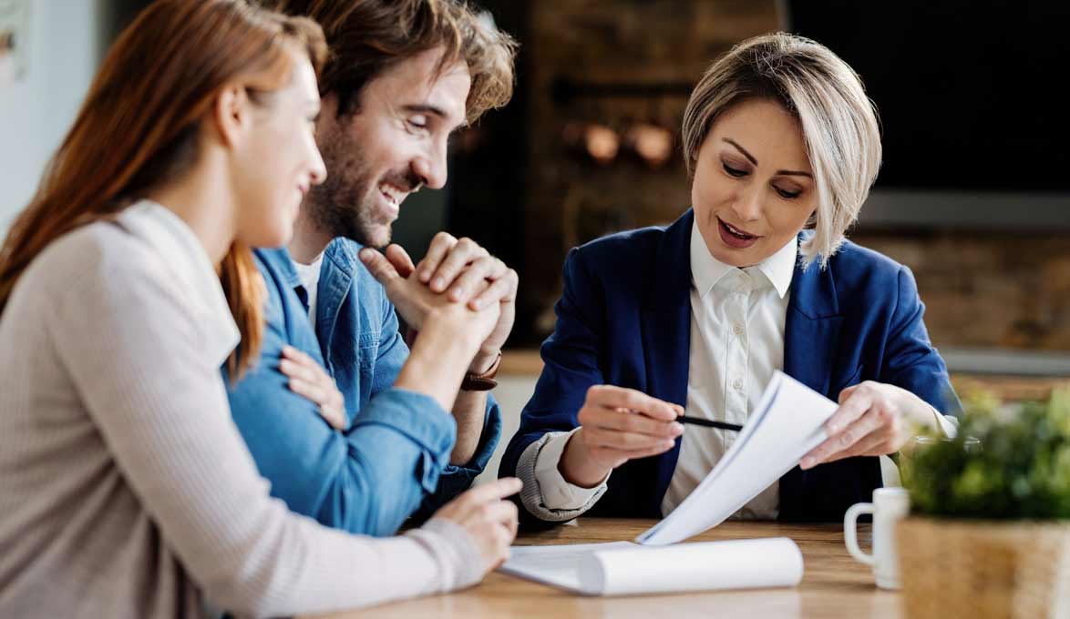Couple meeting with a financial advisor