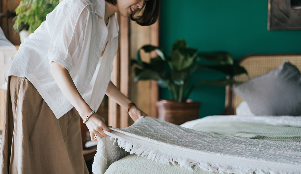 woman preparing her home to list as a vacation rental house