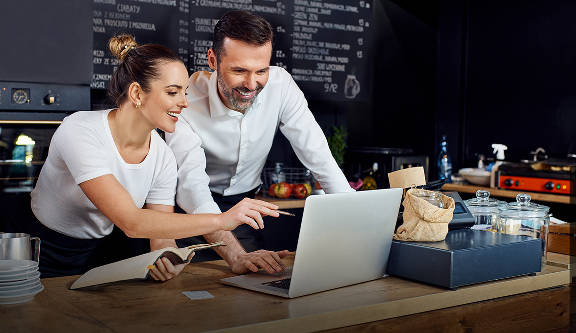 small business owners creating business plan