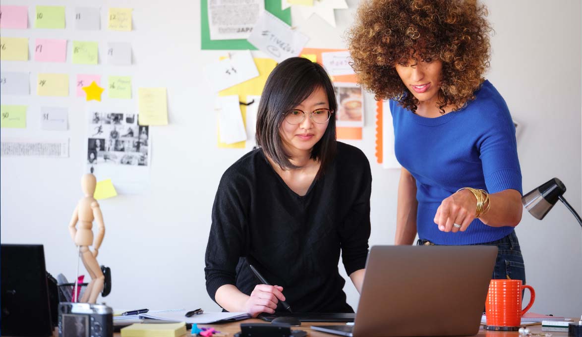 two creative women starting their own business and choosing a name and brand