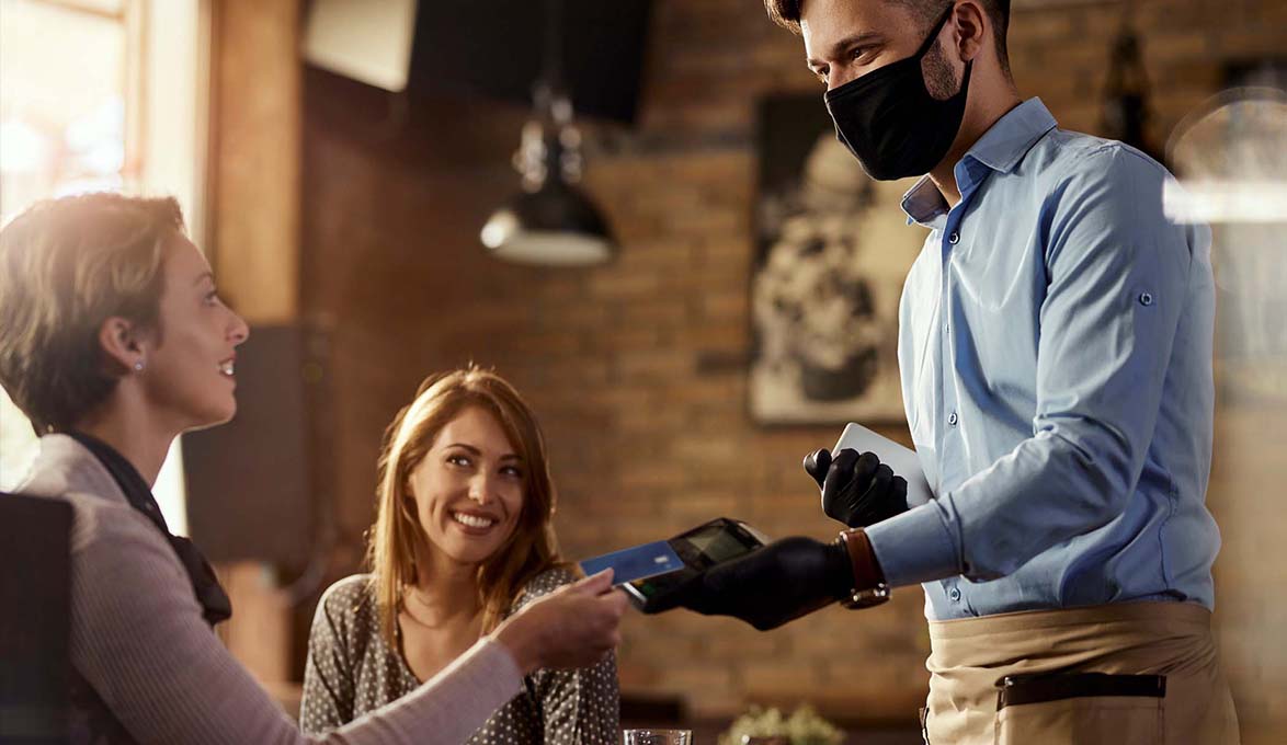 restaurant using contactless payments to collect
