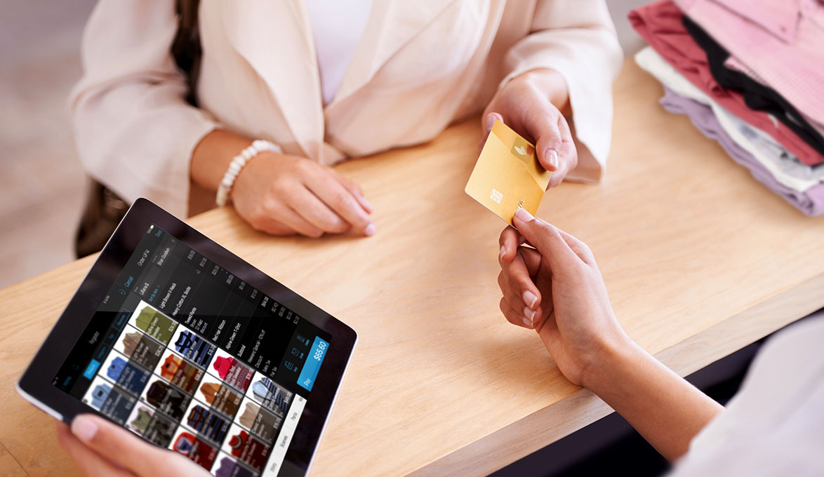 merchant services terminal for accepting credit cards in retail small business