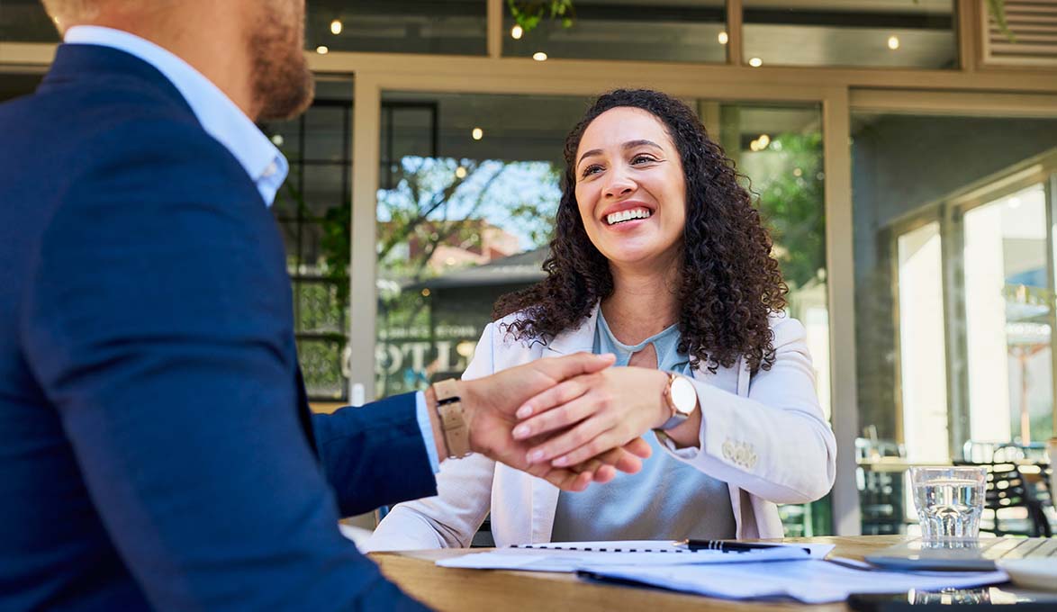 meeting with an SBA banker to discuss acquisition financing