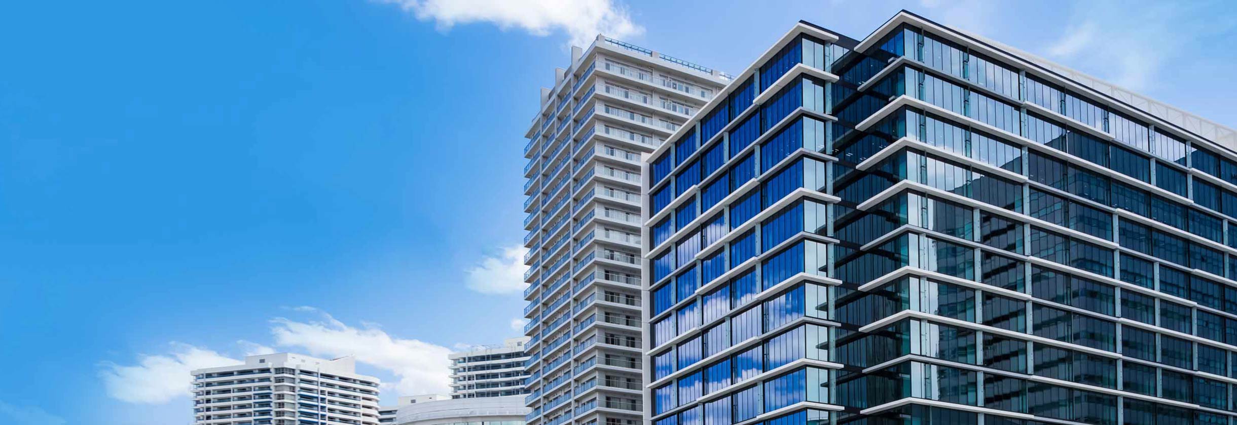 City skyscrapers for commercial real estate