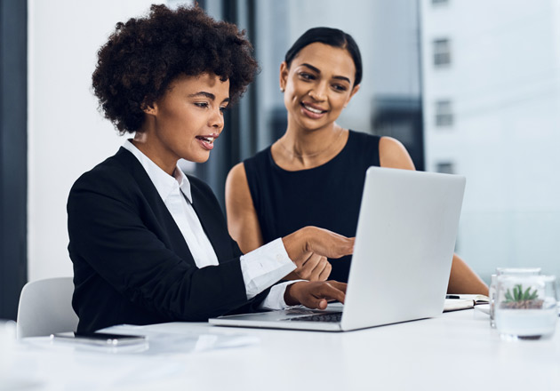 Women in HR reviewing customer experience