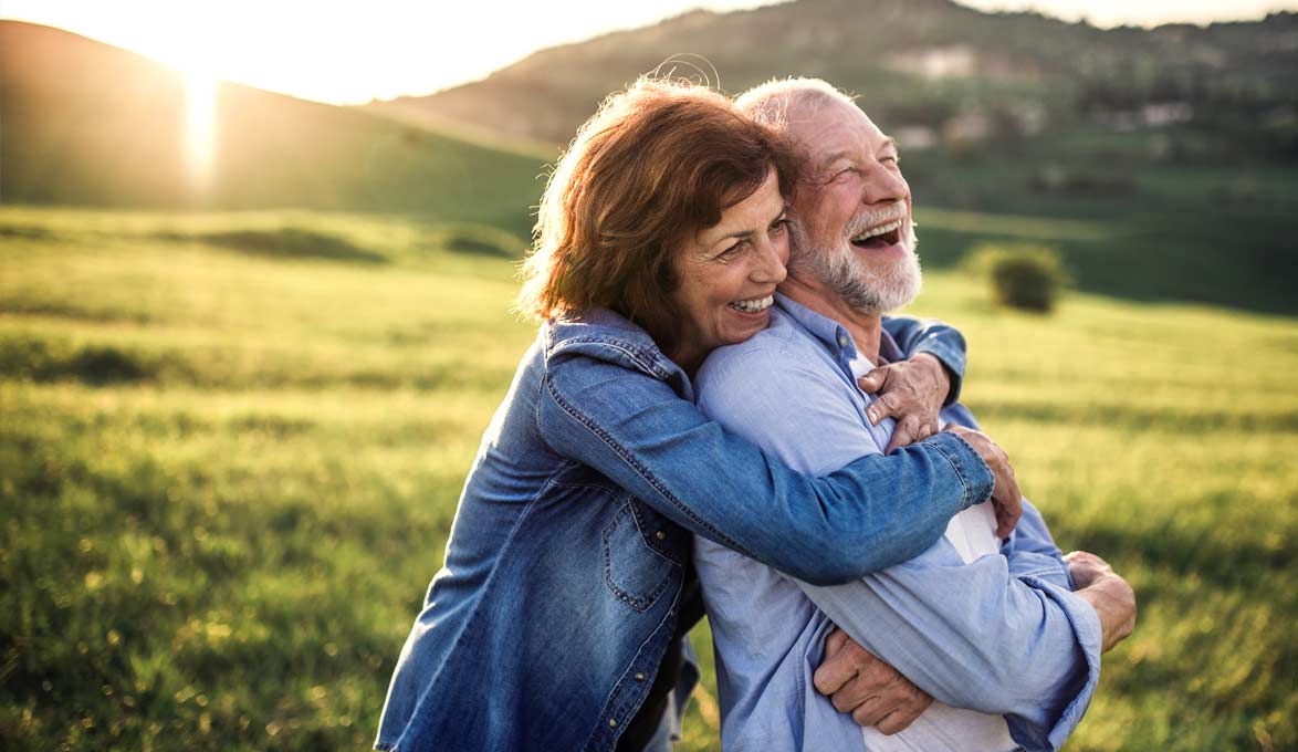 happily retired couple