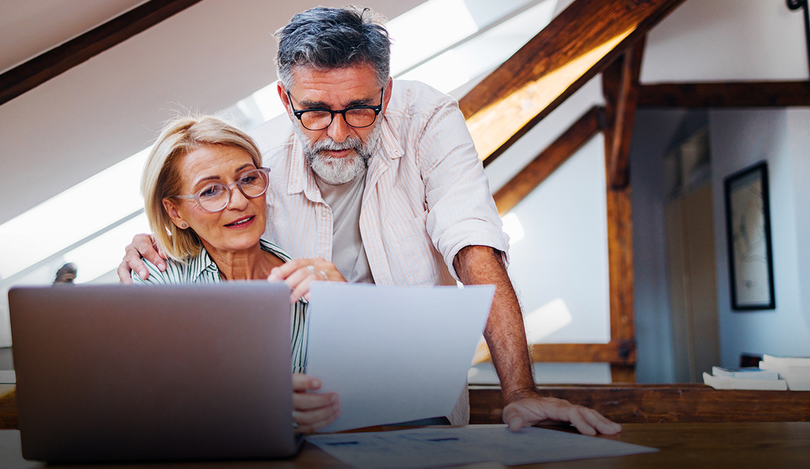 A couple aligning their retirement goals