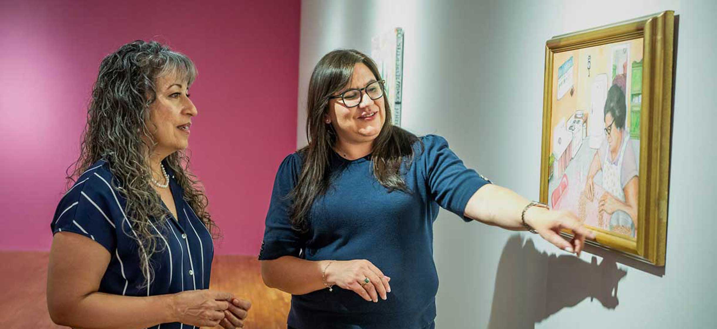 Dianna Martinez and Maria Garza talking about their heritage