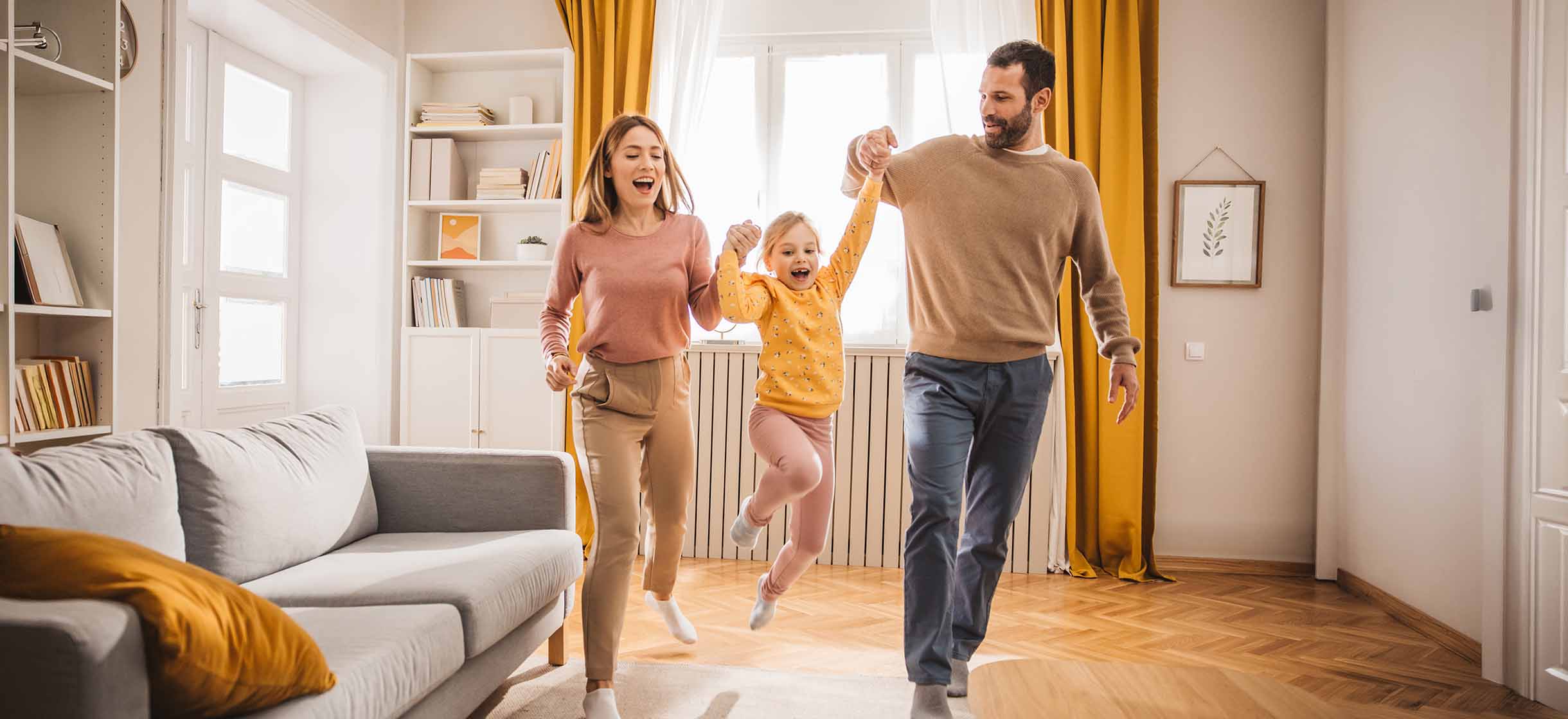 Family in their living room