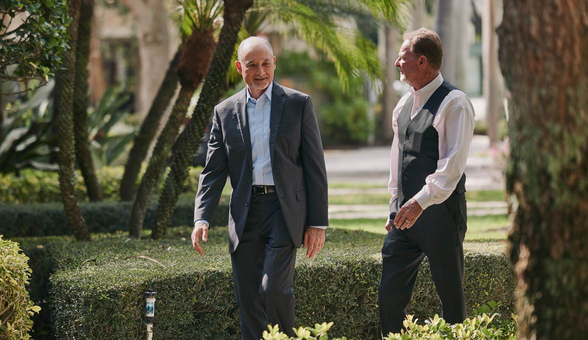 SBA Commercial Lender Steve Penza and business owner Alan Strickland