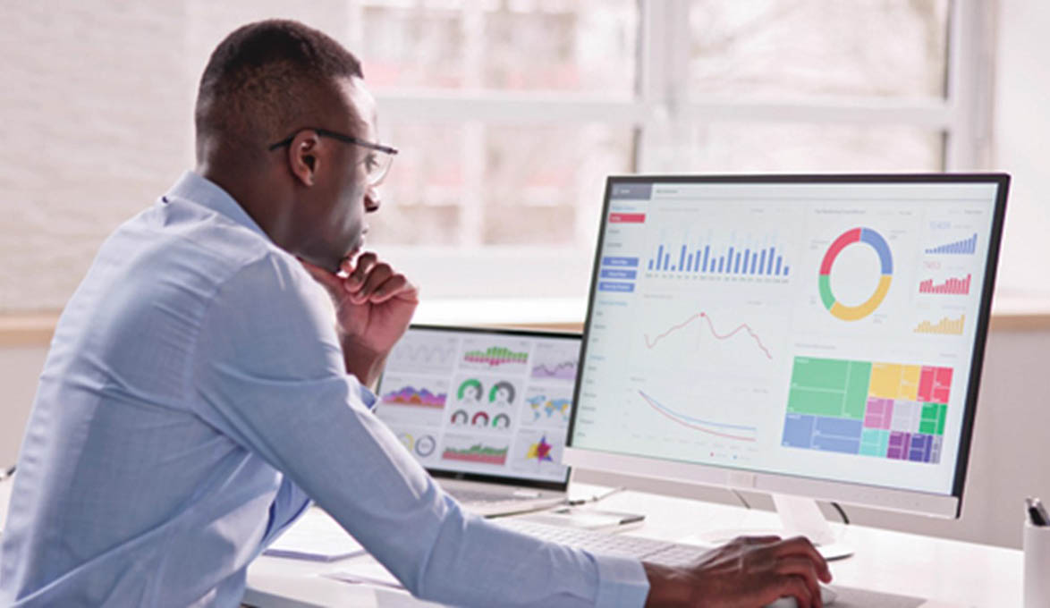 man managing asset allocation for diverse portfolio