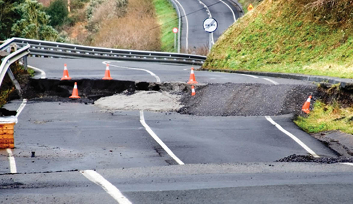 hazards blocking the roadway